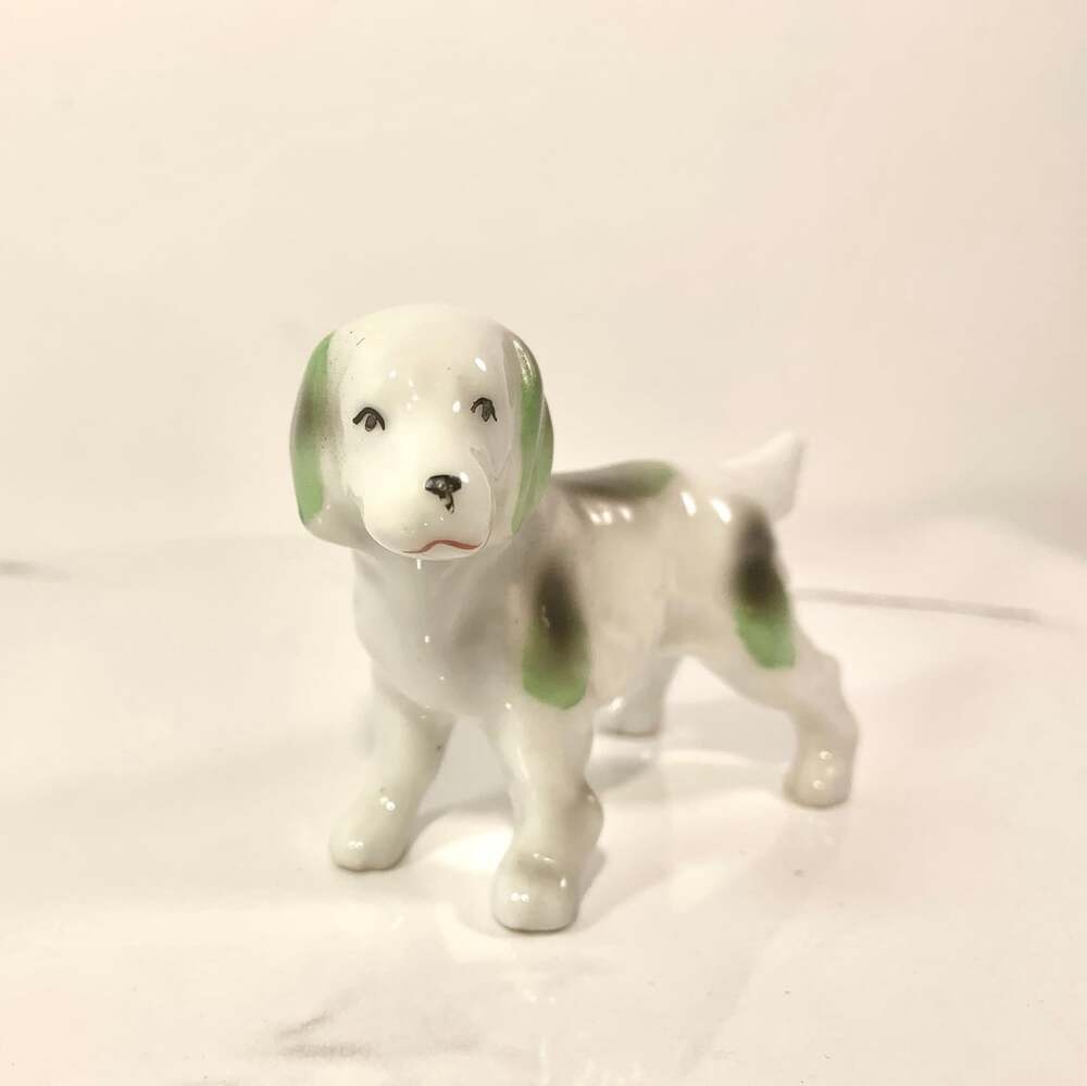 Pointer Setter Ceramic Dog Figurine Pico Japan vintage
